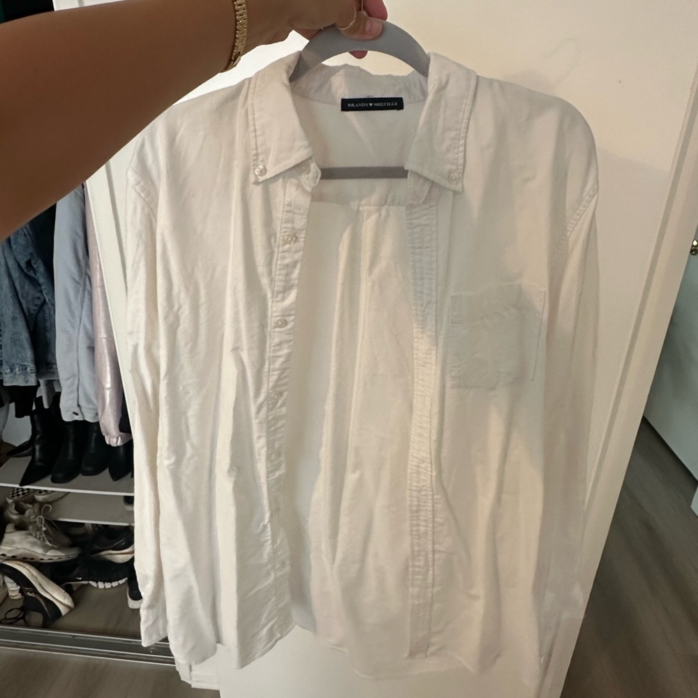 Brandy Melville White Button Down Shirt